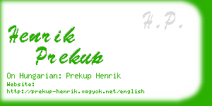henrik prekup business card
